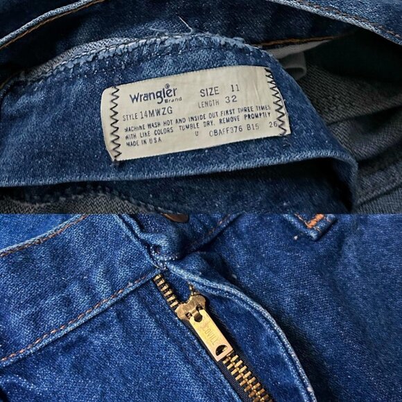 70s vintage highwaisted Cowboy Cut wrangler jeans 14MWZG slim fit Scovill. - Picture 5 of 5